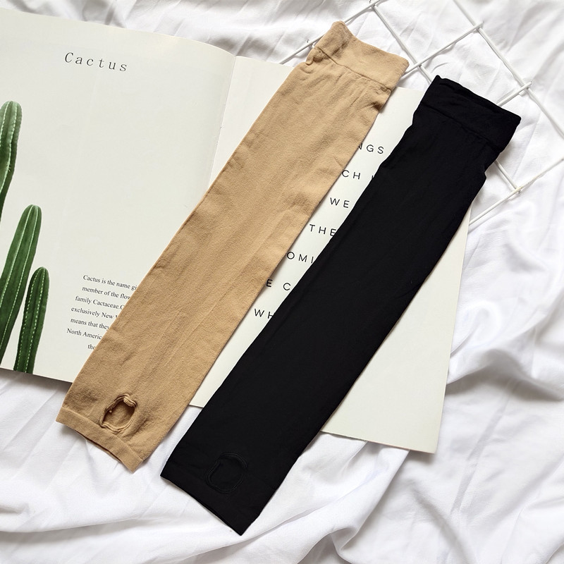 踩脚长筒袜女加长过膝袜春秋薄款天鹅绒肉色丝袜半截高筒护膝袜套