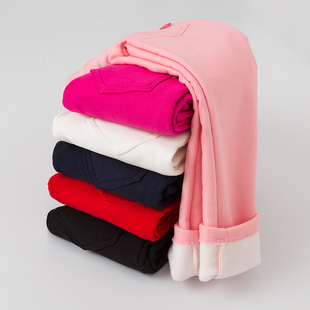 童装女童裤子加绒加厚中大童打底裤儿童修身外穿小脚铅笔裤牛仔裤