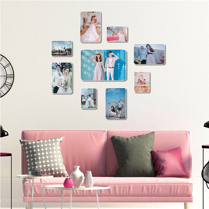 简约相框挂墙照片墙玄关卧室餐厅走廊免打孔全家福婚纱照壁饰定制