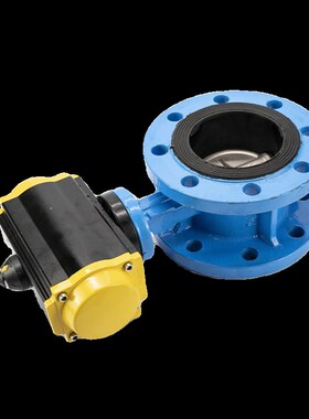 T气动蝶D 对夹式橡胶四氟软密封球墨板门DNDN