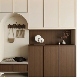 中古风骨骼线柜门餐边柜橱柜半透烤漆柜门实木烤漆柜门骨骼线