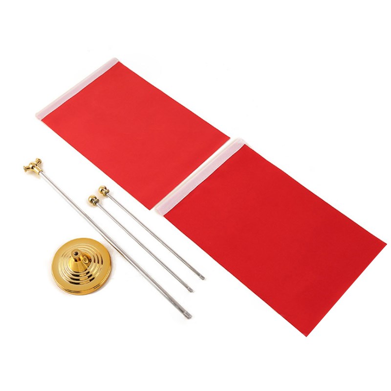 香港区旗 Y型杆旗架 办公室会议室桌旗座 经贸洽谈旗帜摆件