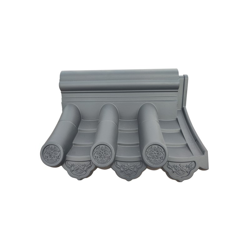 定制围墙压项瓦仿古围墙装饰墙头帽中式庭院水泥青瓦一体围墙瓦帽