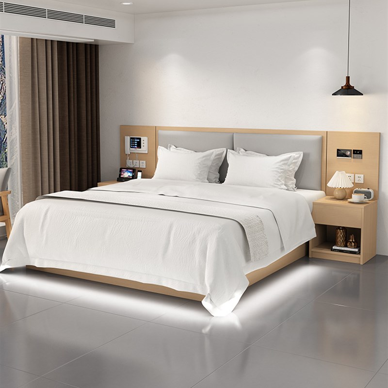 宾馆家俱标间全快捷酒店床定制大床旅馆标间用床民宿床客房床