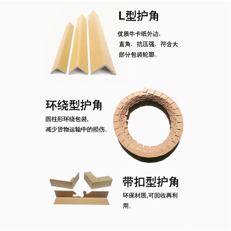 包装护角打包纸箱防撞纸板支撑包边L型纸护角条纸箱保护条