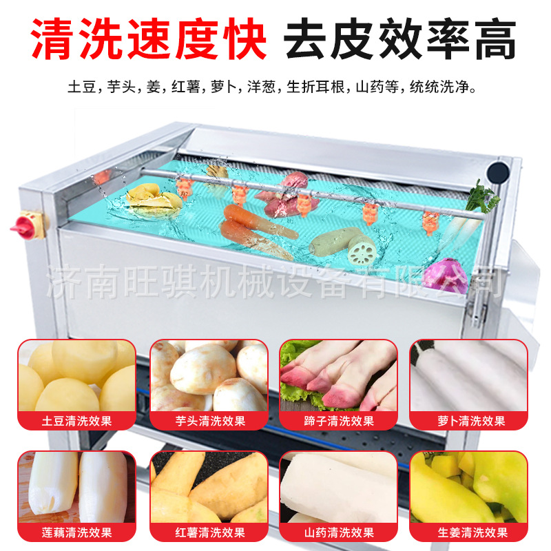 土豆去皮机商用清洗生姜地瓜芋头莲藕全自动不锈钢毛刷脱皮机削皮