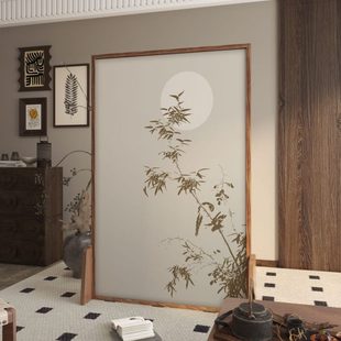 新中式 遮挡移动家用酒店茶室座屏 屏风玄关隔断 办公室客厅入户门