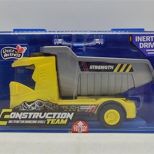 小演员班尔纳一键声光惯性工程车云梯搅拌车挖掘机推土机自卸卡车