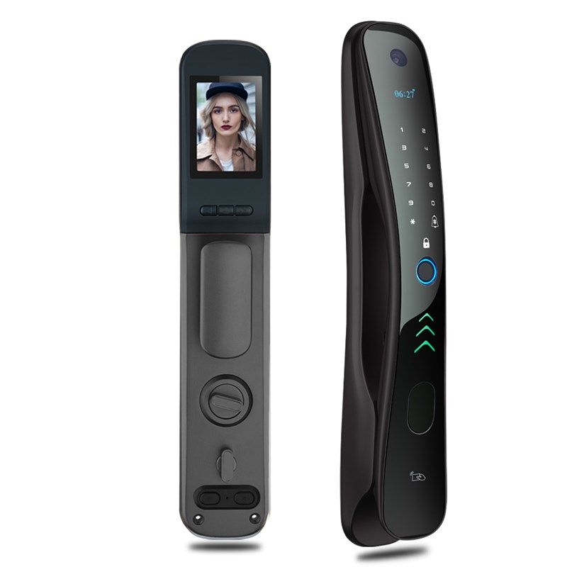 WATCHING全自动指纹锁家用防盗门猫眼电子锁密码锁推拉防盗智能锁