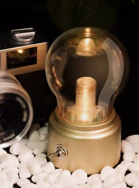 OL.H.小夜灯复古电灯泡创意床头台灯护眼卧室哈维