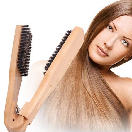 美发拉直梳 型梳直发棒美发梳 夹板造型梳 防静电梳子拉直发器