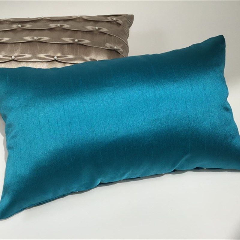 重工珍珠褶 纯手工打褶钉珠新古典意式X样板房长形腰枕腰靠