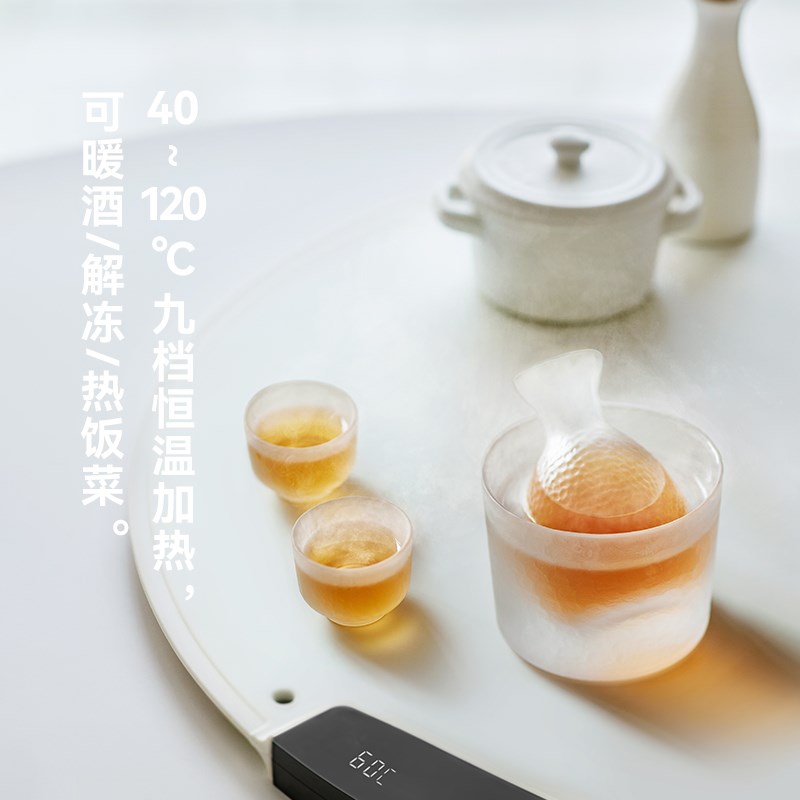 olyk圆形暖菜板折叠式保温板热菜板家用多功能饭菜加热餐桌垫