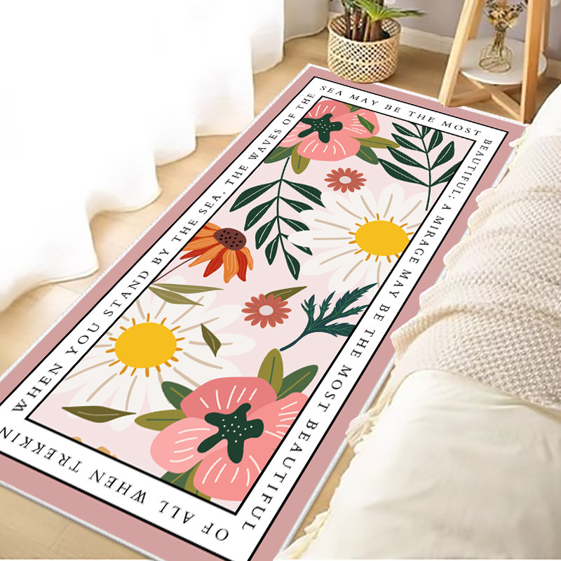 现代加厚地毯田园风格床边毯卧室客厅防滑地毯茶几地垫飘窗垫,居家布艺,床边毯,淘宝优惠券,粉丝福利购,淘宝优惠卷