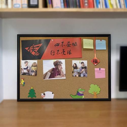 高品质挂式软木板留言板 店铺用活动记事板照片墙 家用装饰可定制