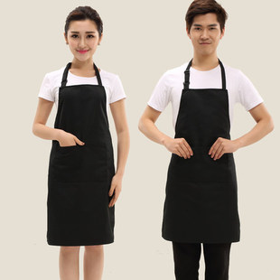 专用围裙定制印logo绣字餐厅饭店超市水果奶茶火锅店服务员围裙女