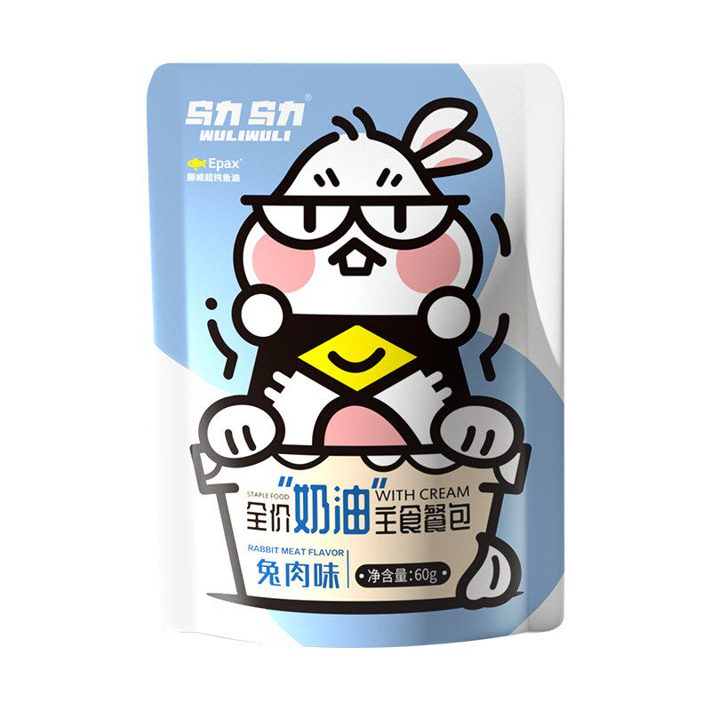 傻猫馆 乌力乌力猫全价奶油主食餐包营养补水肉泥酱靓毛 主食餐包