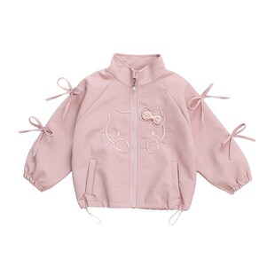 时髦上衣儿童秋季 小童洋气女宝宝秋装 皮衣 2023新款 女童外套春秋款