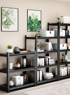 碳钢架子黑色厨房置物架30/35/40宽45cm50落地多层阳台整理架货架