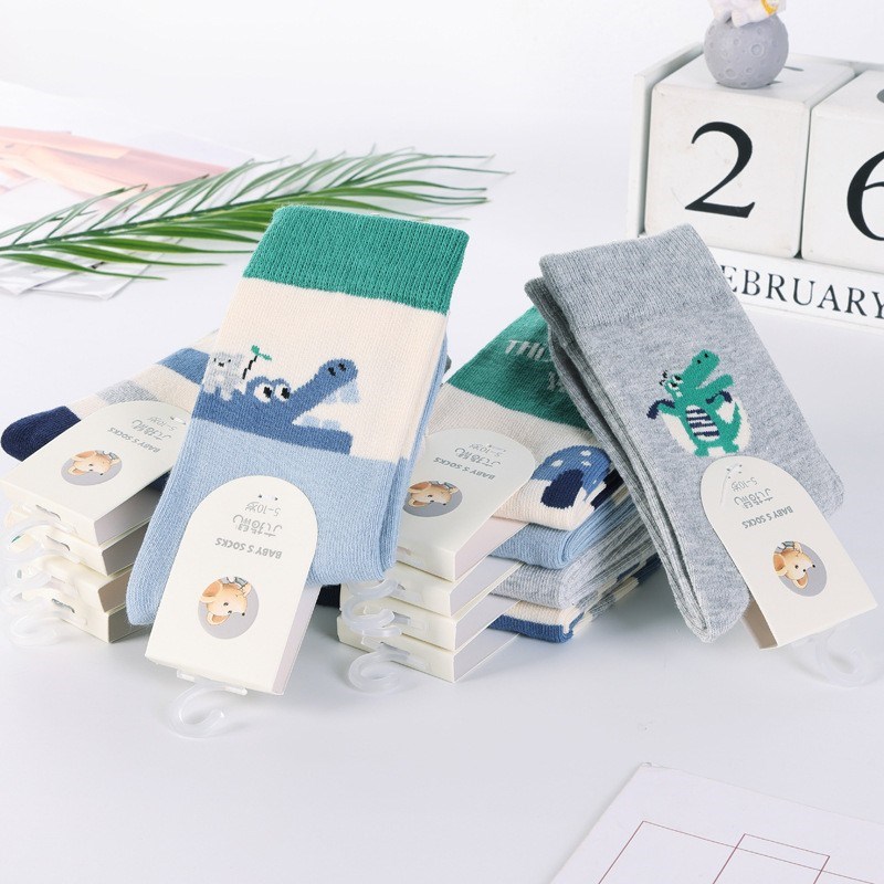 六指鼠秋冬季男童女童加长筒高帮纯棉袜春秋款中筒袜夏季网眼袜子