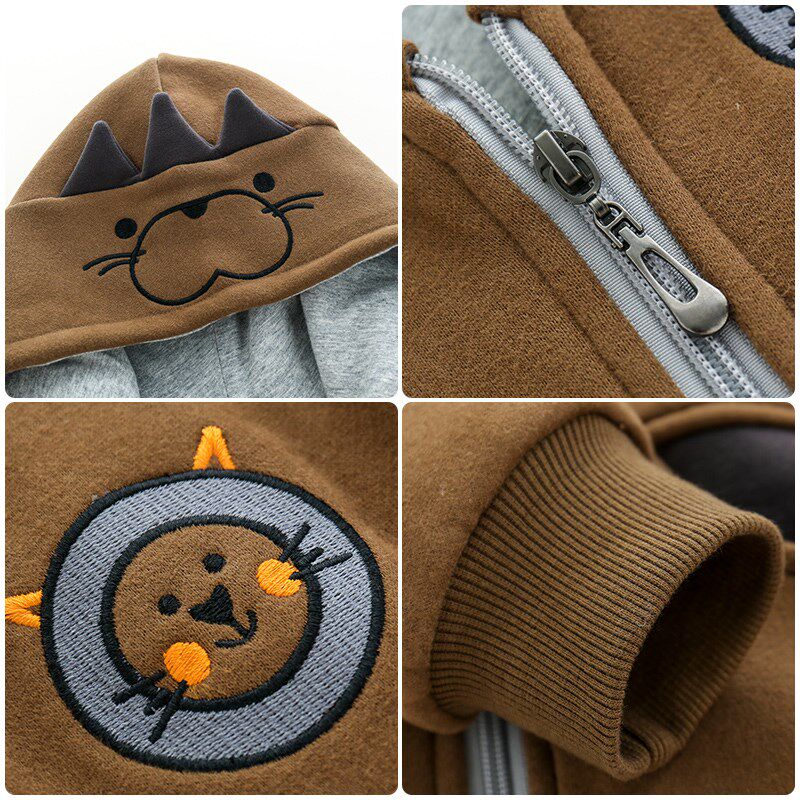 男童卫衣秋冬新款儿童连帽外套宝宝洋气上衣加厚加绒中小童春秋装