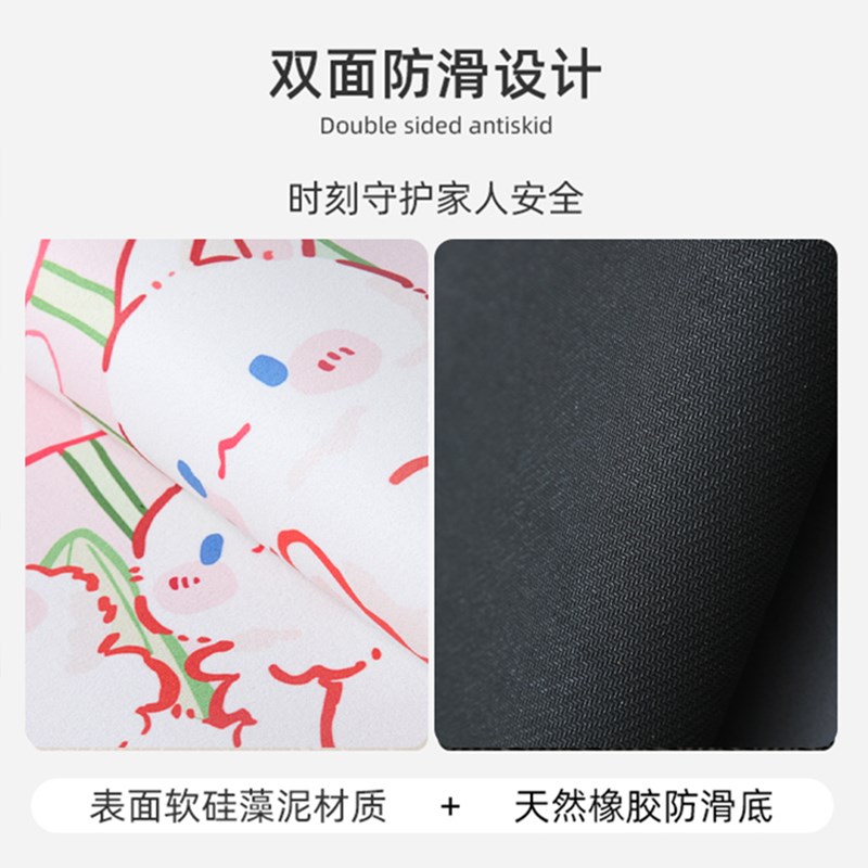 卡通厨房专用地垫2024新款家用厨房地毯硅藻泥吸水垫l形防滑脚垫