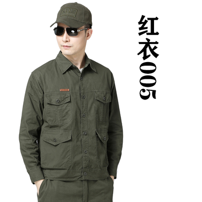 工作服套装纯棉水洗耐磨夏季薄款劳保服电焊纯棉防烫工装劳动焊工