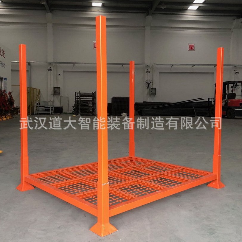 冷库柱式托盘可堆垛折叠储物架重型钢制托盘架轮胎料架仓库用