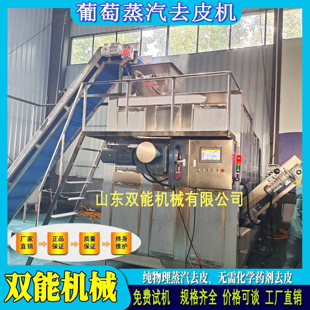 蒸汽去皮机青椒辣椒快速脱皮设备食品厂果蔬蒸汽脱皮加工机器