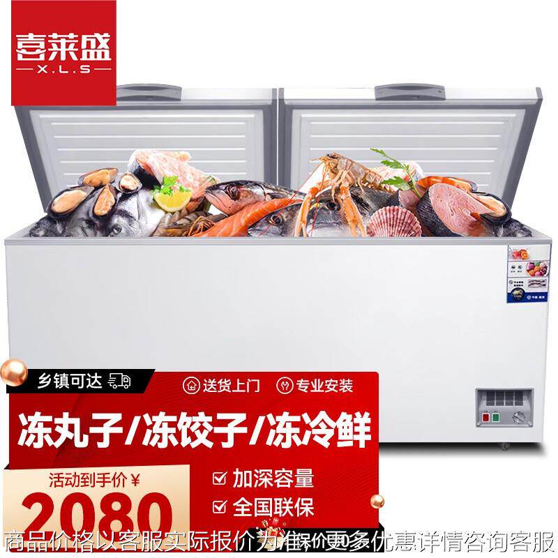 冰柜商用卧式冰柜大容量冰箱岛柜卧柜冷柜双温雪柜冷冻柜