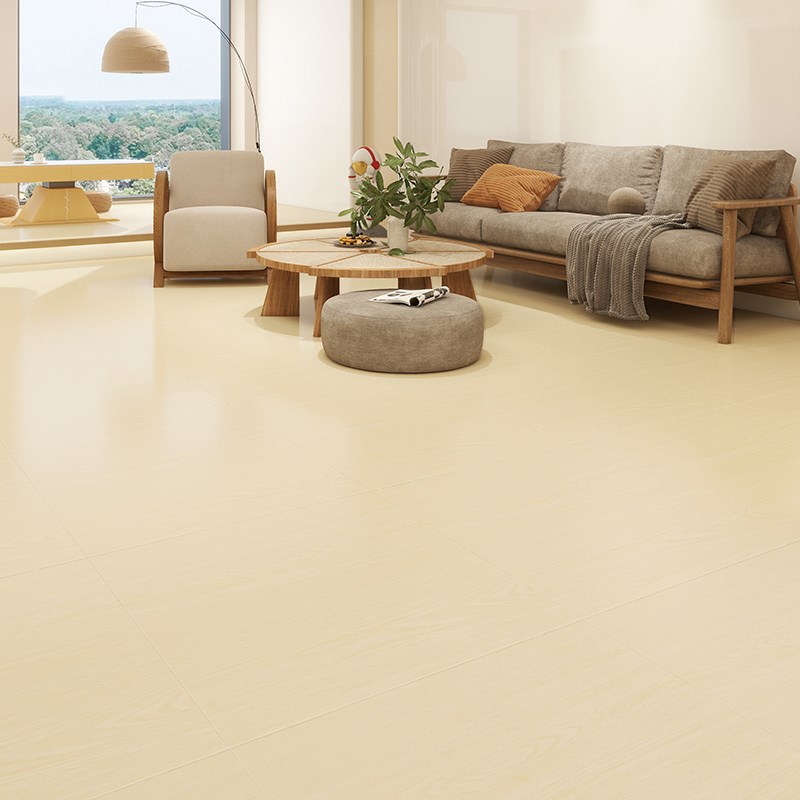 奶油风柔光肤感鱼骨木纹砖600x600法式原木客厅地砖复古拼花瓷砖