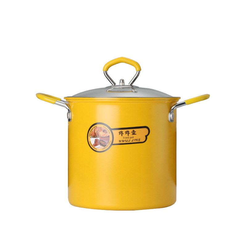 家用天妇罗少油烟煎锅精铁无涂层电磁炉炉通用煎锅