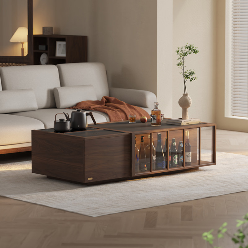 升降茶几新家用实木岩板煮茶茶台一体现代智能泡茶桌,住宅家具,茶几,淘宝优惠券,粉丝福利购,淘宝优惠卷