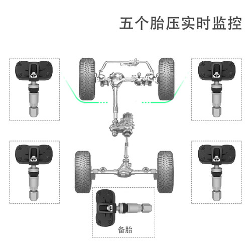 内置汽车胎压监测黑行者越野护航仪专用高精度内置胎压传感器