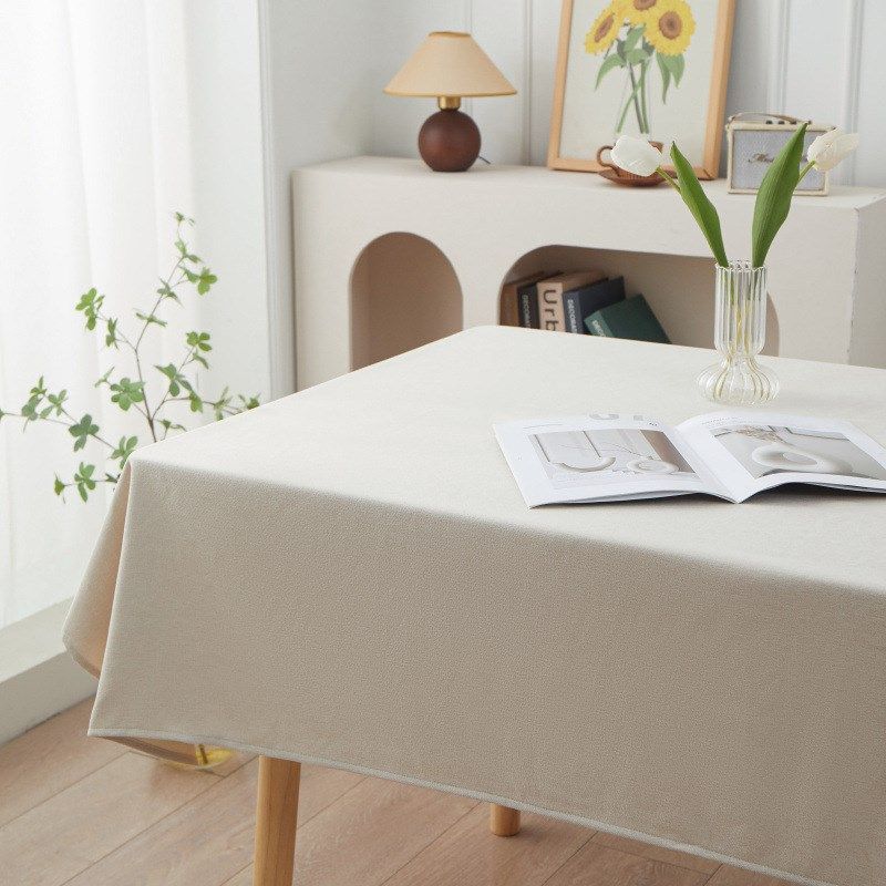 新款氛围感纯色桌布防水防油防烫免洗长方形餐桌台布家用布艺茶几,居家布艺,桌布,淘宝优惠券,粉丝福利购,淘宝优惠卷