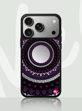 苹果iPhone17手机壳紫色镜面MagSafe磁吸适用苹果17ProMax防摔化妆镜保护套17Plus