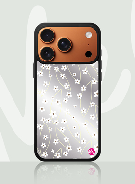 iPhone 17 Pro Max 手机壳 碎花镜面 MagSafe磁吸无线充电 防摔镜头保护 苹果17 Pro Max 高级感软边保护套