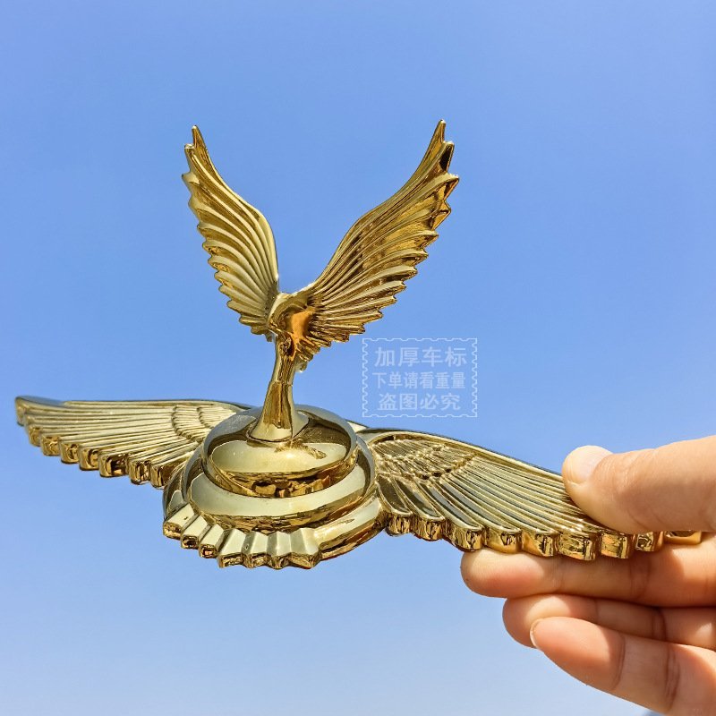 车头机盖个性炫彩立标车标3D立体金属车贴翅膀老鹰引擎盖装饰车标