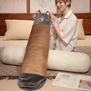 夏季凉席床头靠垫枕头侧睡夹腿抱枕女生睡觉男生款床上长条枕圆柱