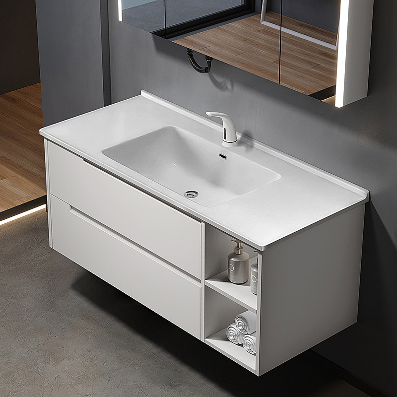 陶瓷一体盆浴室柜带电吹风机架镜柜洗漱台洗手洗脸盆柜,家装主材,浴室柜组合,淘宝优惠券,粉丝福利购,淘宝优惠卷