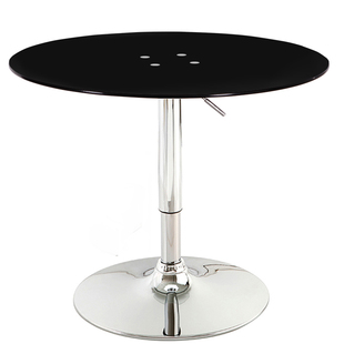 钢化玻璃小圆桌阳台茶几桌升降台子洽谈接待桌小户型咖啡桌