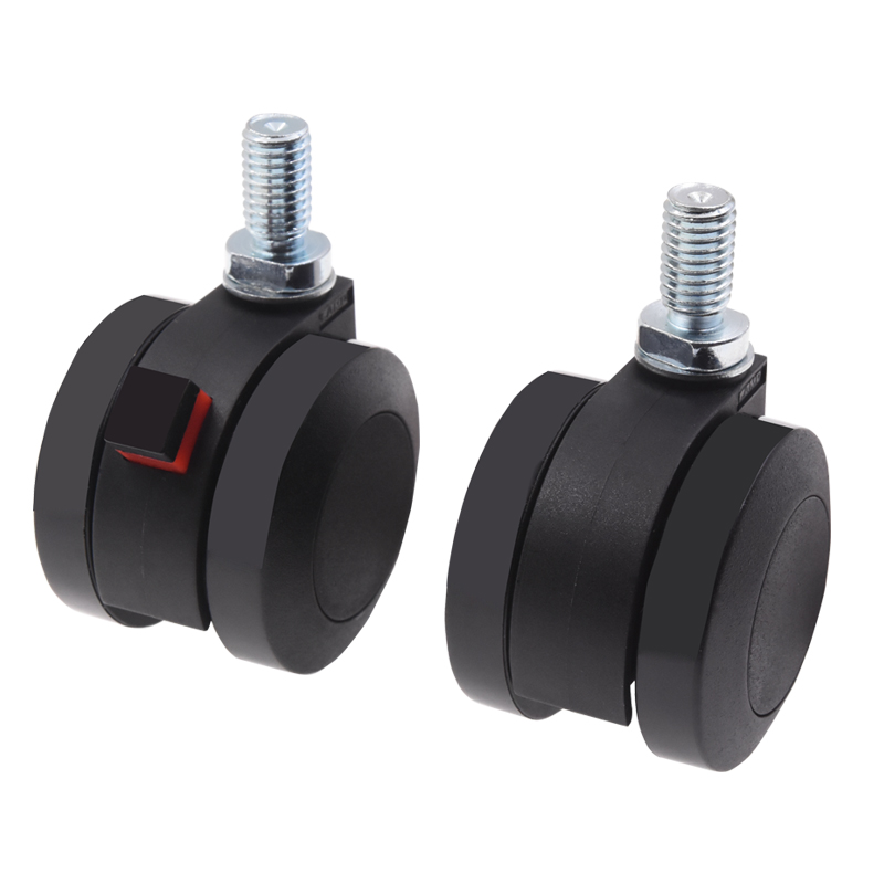 lmp蓝普螺丝脚轮万向轮静音轮带刹车M10/M/kg刹轮子轱辘