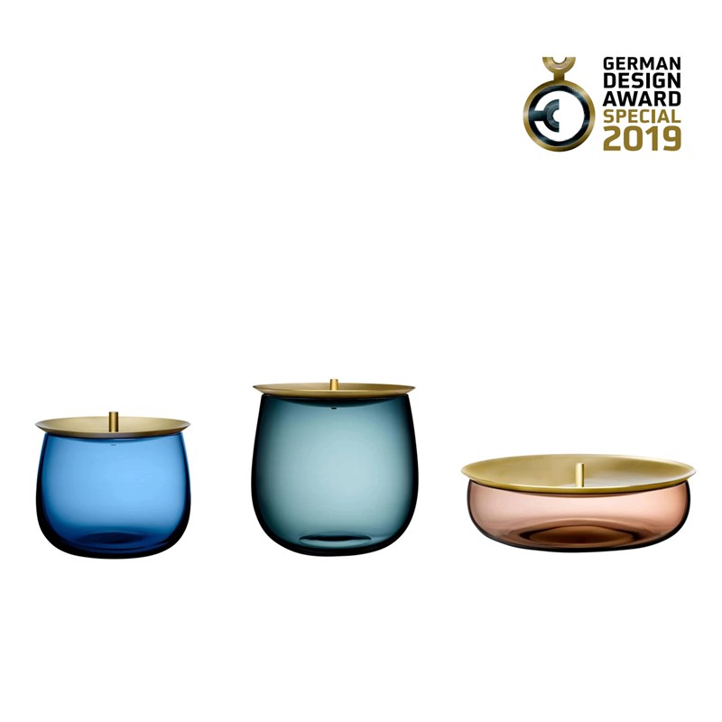 Nude努德 土耳其进口水晶玻璃金属盖玻璃罐首饰盒样板房装饰摆件