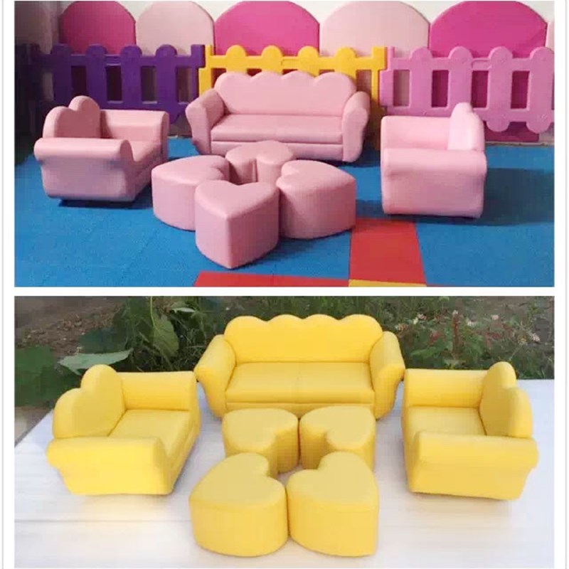 儿童沙发椅幼儿园娃娃家区角小沙发宝宝阅读区图书角组合套装沙发