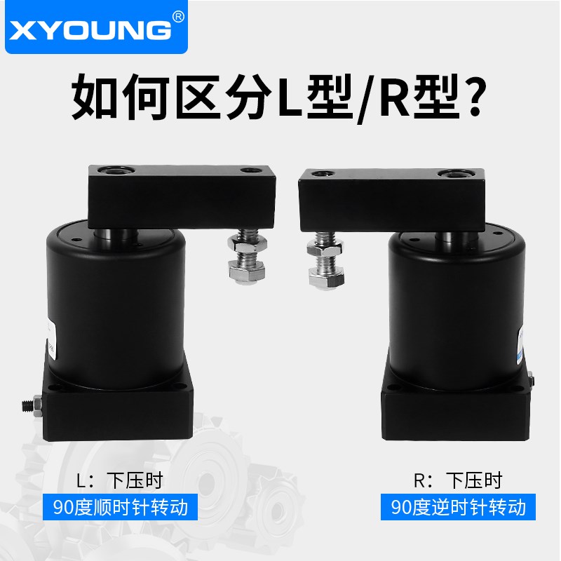 CMFR9下压转角夹具CMF附调速型旋转夹紧气缸