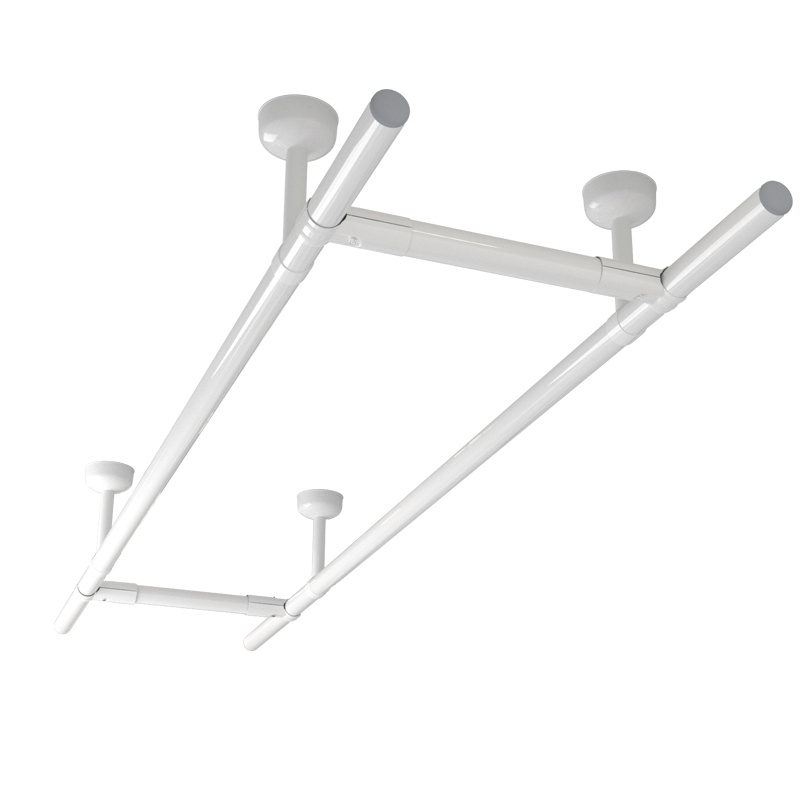 晾衣杆阳台顶装晾晒杆家用不锈钢固定式晾衣架室内外一根圆管杆