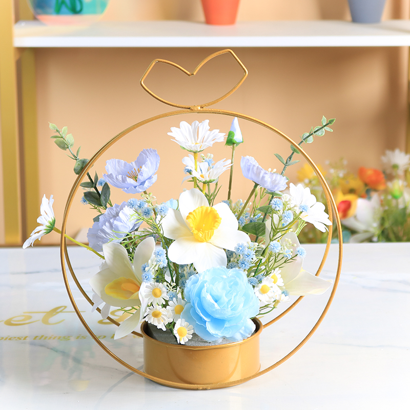 202假花花束仿真花艺客厅花篮茶几餐桌摆花电视柜装饰摆设