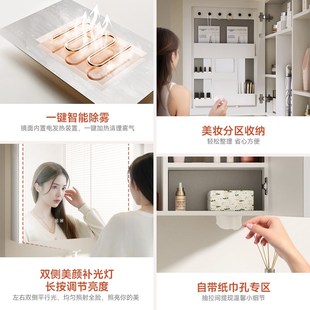 心海伽蓝奶油风浴室柜陶瓷一体盆洗手台洗脸盆柜