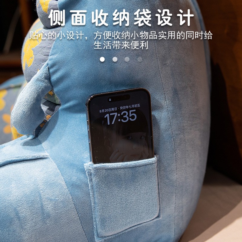 床上靠垫三层纱靠枕床头软包大靠背抱枕护腰垫学生宿舍枕头可拆洗