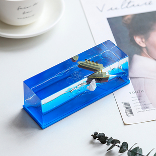 游轮流体漂流瓶邮轮会翻的船办公室电脑桌面汽车泰坦尼号